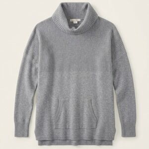 Cashmere sweater Cowl Neck capsule quiet luxury parisian minimalist neutral gray